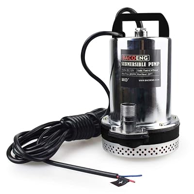 BACOENG DC 12V Tauchpumpe Solar Wasserpumpe, geeignet zum Pumpen von sauberem Wasser und Schmutzwasser